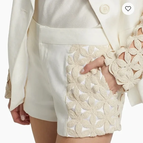 Ramy Brook Erica Crochet Panel Shorts - Picture 4 of 10